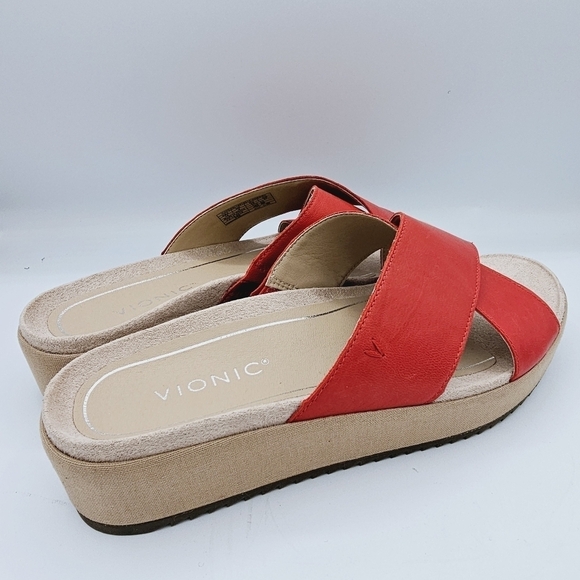 Vionic Hayden Cherry Platform Slide Comfort Sandals - Picture 7 of 12